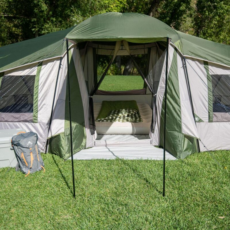 Ozark Trail 10-Person 3-Room Vacation Tent, with Shade Awning - Nice-Pay