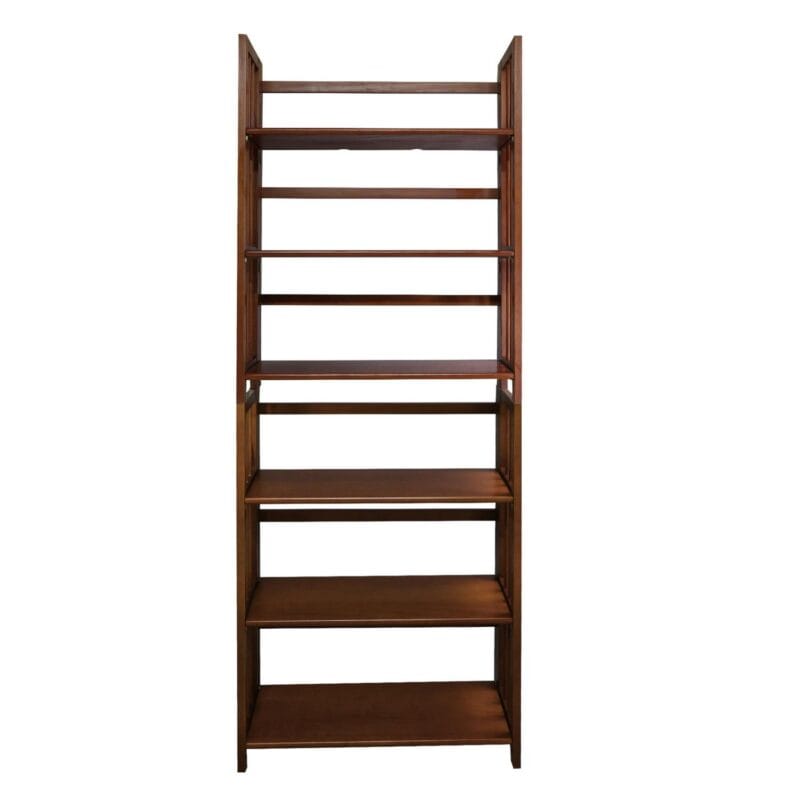 3 - Shelf Folding Stackable Bookcase 27.5  Wide - Walnut - Image 8