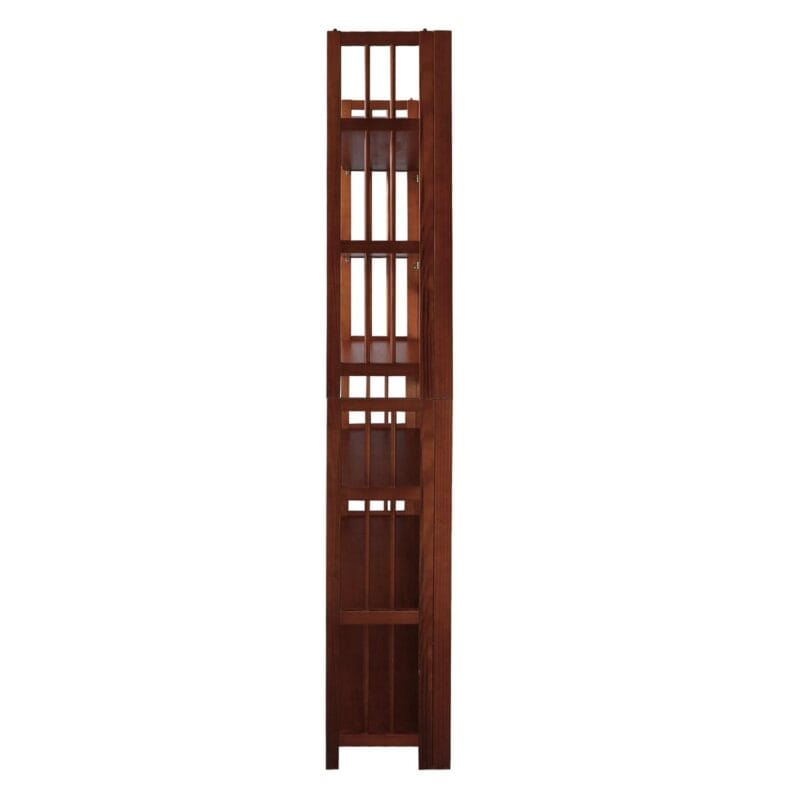 3 - Shelf Folding Stackable Bookcase 27.5  Wide - Walnut - Image 10