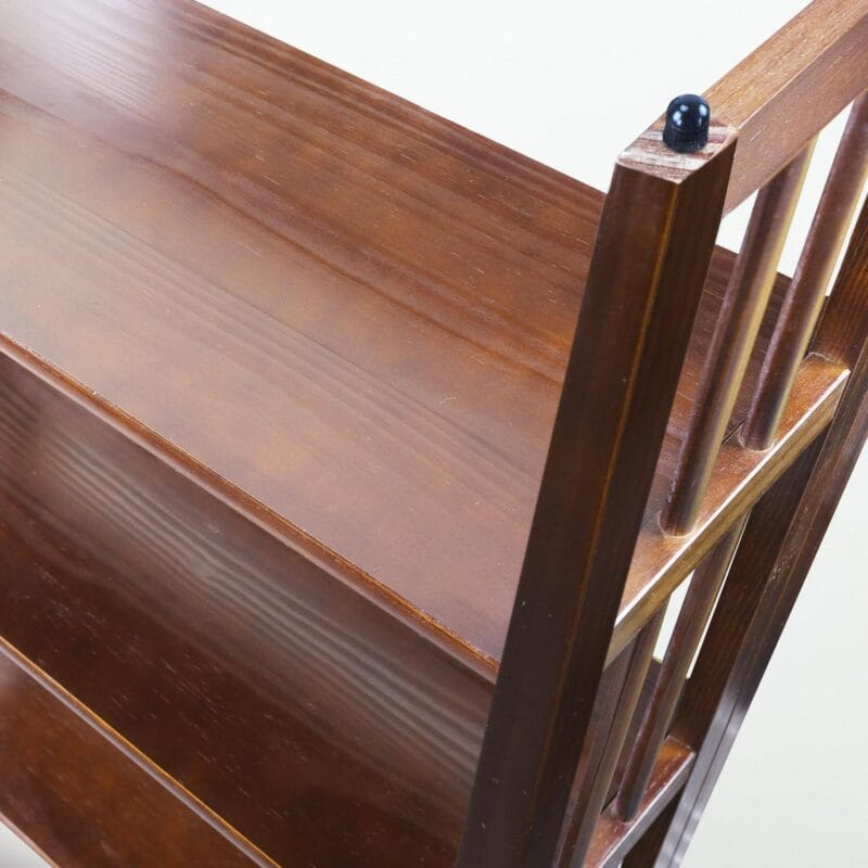 3 - Shelf Folding Stackable Bookcase 27.5  Wide - Walnut - Image 15
