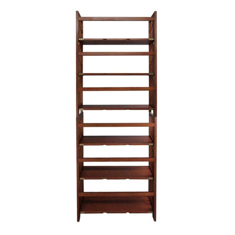 3 - Shelf Folding Stackable Bookcase 27.5  Wide - Walnut - Image 11