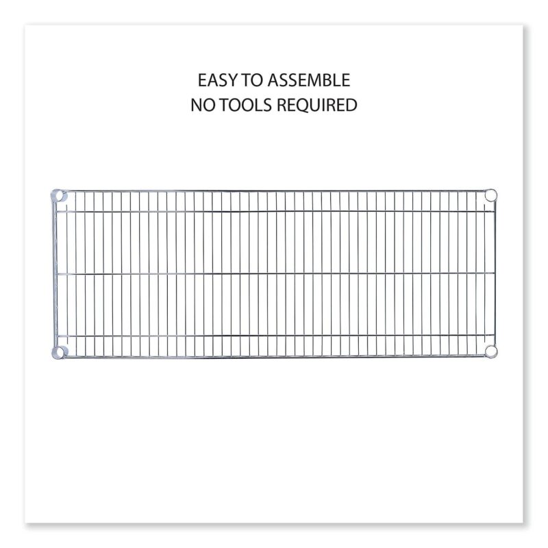 Alera 5-Shelf Wire Shelving Kit with Casters and Shelf Liners, 48w x 18d x 72h, Silver - Image 7