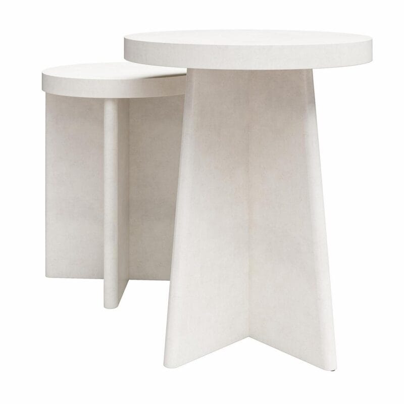 Ameriwood Home Liam End Tables, Set of 2, Faux Plaster - Image 4