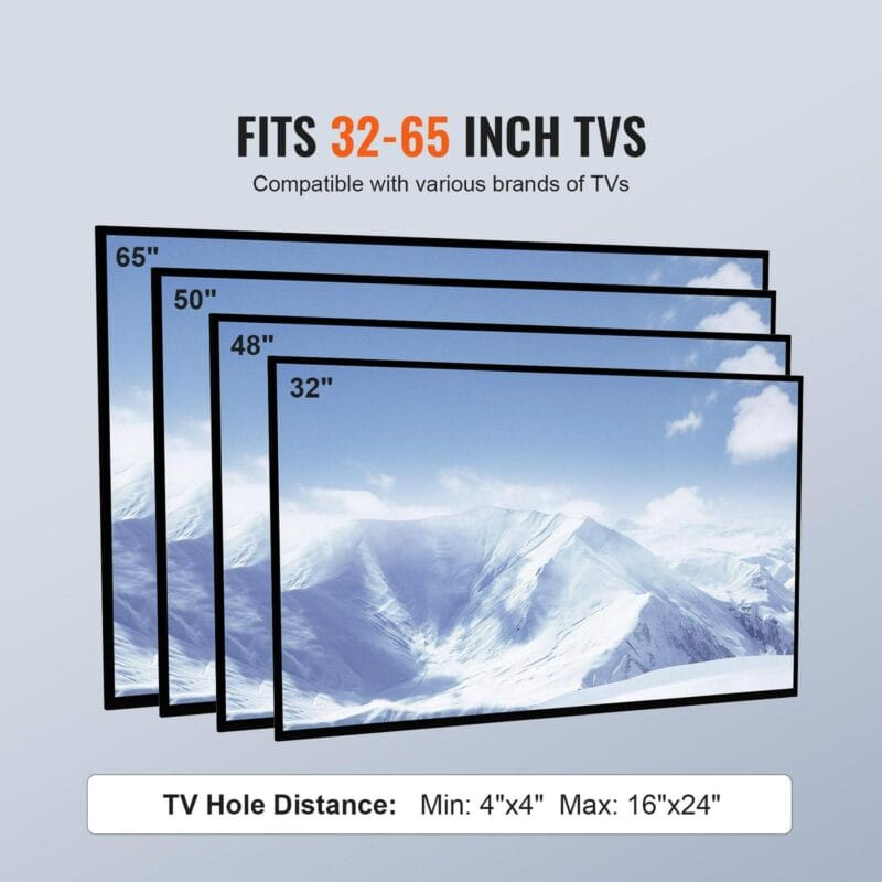 BENTISM Modern Universal Floor TV Stand Mount Swivel Universal TV Stand for 32 -65  TVs Adjustable Height Base Glass - Image 6