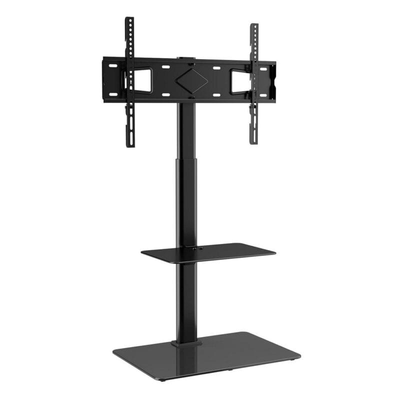 BENTISM Modern Universal Floor TV Stand Mount Swivel Universal TV Stand for 32 -65  TVs Adjustable Height Base Glass - Image 9