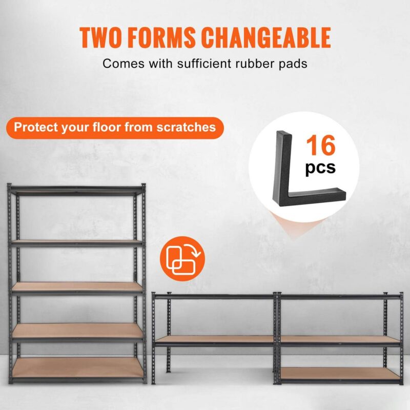 BENTISM Storage Shelving Unit 72 in. H x 48 in. W x 18 in. D ,Garage Storage Rack 5-Tier Adjustable 2000 lbs Load - Image 5