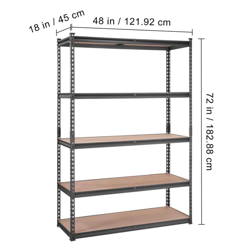 BENTISM Storage Shelving Unit 72 in. H x 48 in. W x 18 in. D ,Garage Storage Rack 5-Tier Adjustable 2000 lbs Load - Image 8