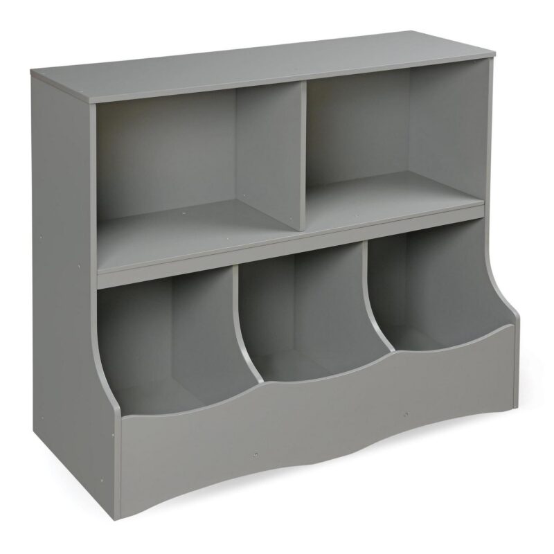 Badger Basket Kid's Multi-Bin Wood Toy Storage Organizing Cubby 6.4 Cu ft. - Gray - Image 6