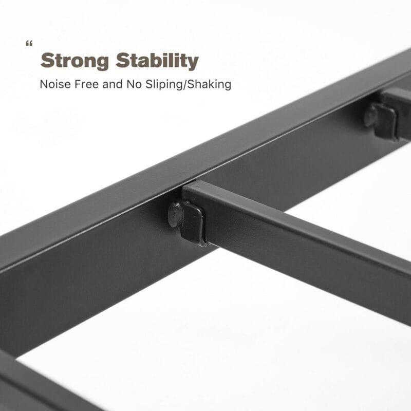 Bed Frame - Full Size Heavy Duty Platform Bed with Underbed Storage, 14-Inch High Steel Slat Support, Non-Slip Design, No Box Spring Required - Image 6