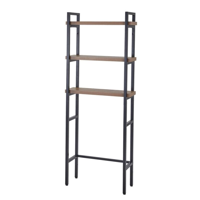 Better Homes and Gardens Jace 3-Shelf Over the Toilet Space Saver, Black and Natural Oak Finish - Image 12