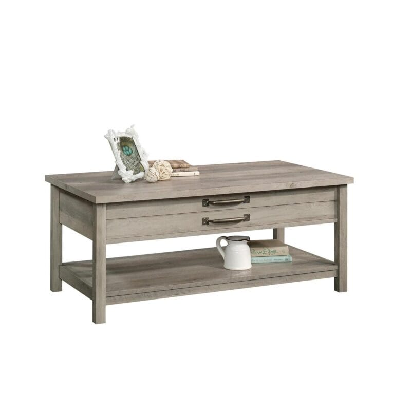 Better Homes and Gardens Modern Farmhouse Rectangle Lift-Top Coffee Table, Rustic Gray Finish - Image 9