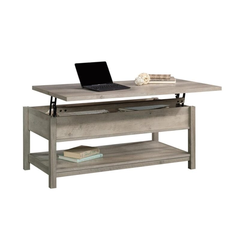Better Homes and Gardens Modern Farmhouse Rectangle Lift-Top Coffee Table, Rustic Gray Finish - Image 11