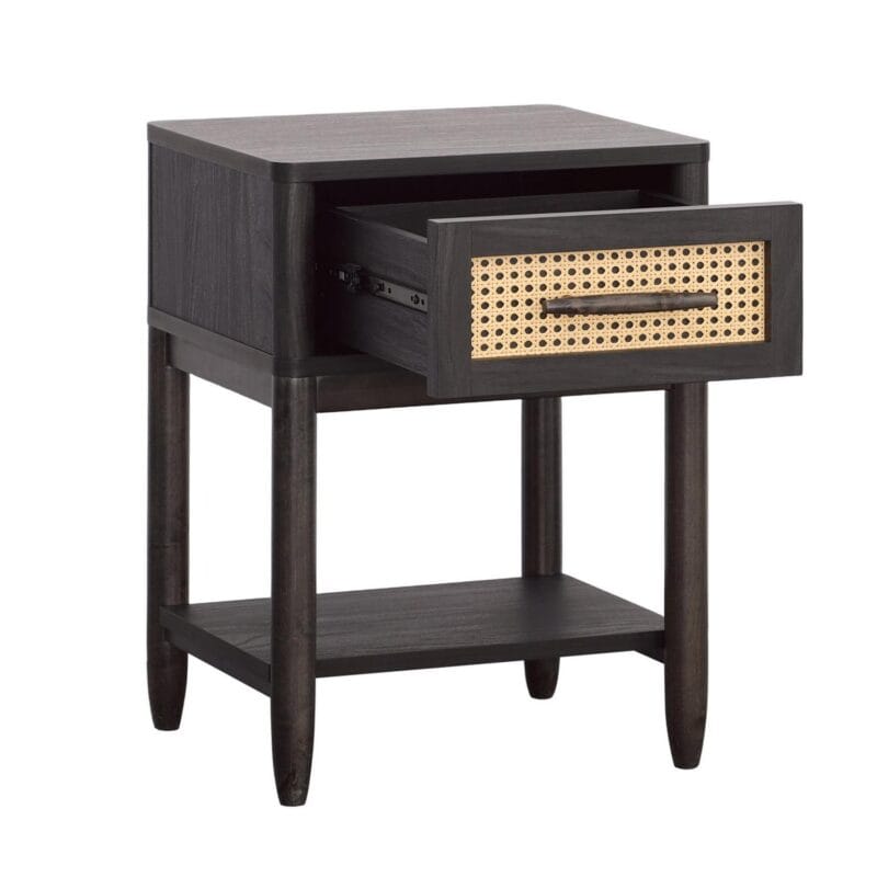 Better Homes and Gardens Springwood Caning Night Stand, Charcoal Finish - Image 7