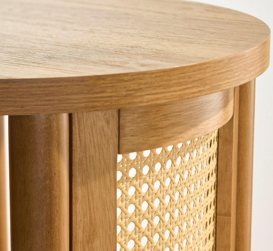 Better Homes and Gardens Springwood Caning Side Table, Light Honey Finish - Image 7