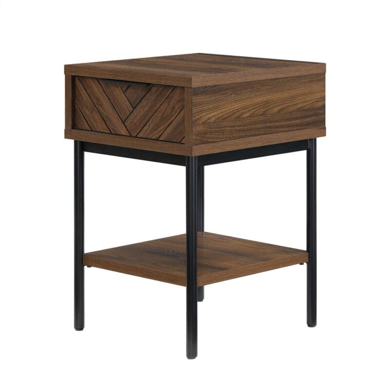 Better Homes and Gardens Wyatt Geo End Table, Walnut Finish - Image 10