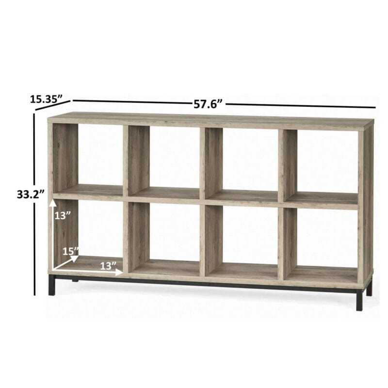 Better Homes and Gardens 8-Cube Organizer with Metal Base, Rustic Gray - Image 3