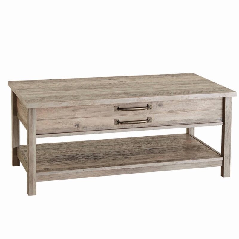 Better Homes and Gardens Modern Farmhouse Rectangle Lift-Top Coffee Table, Rustic Gray Finish - Image 12