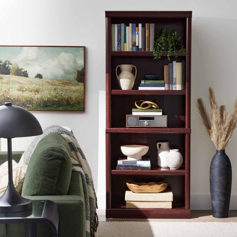 Better Homes and Gardens 71  Ashwood Road 5 Shelf Bookcase, Cherry Finish