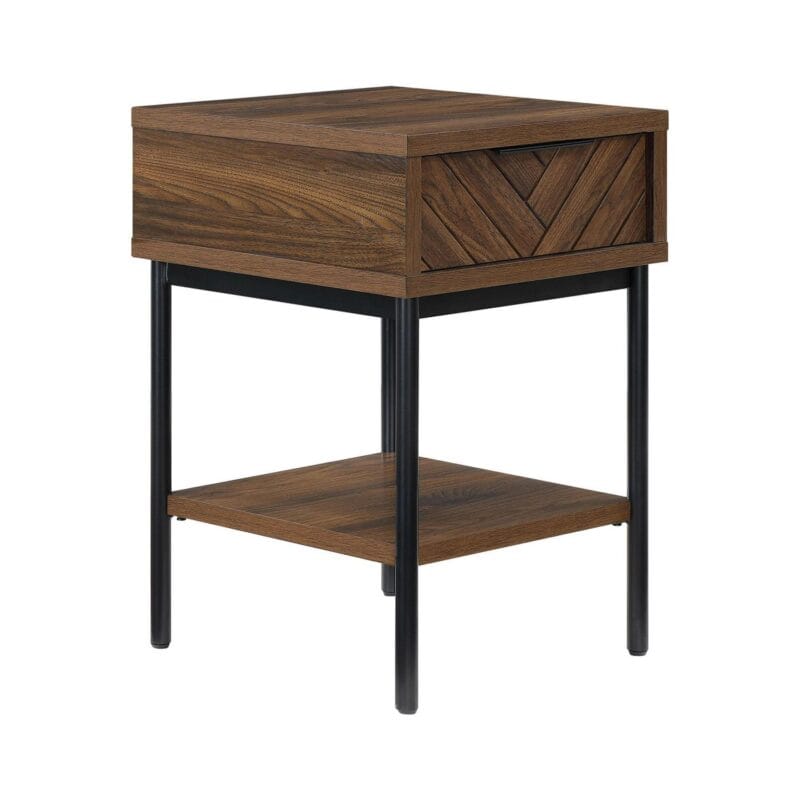 Better Homes and Gardens Wyatt Geo End Table, Walnut Finish - Image 12