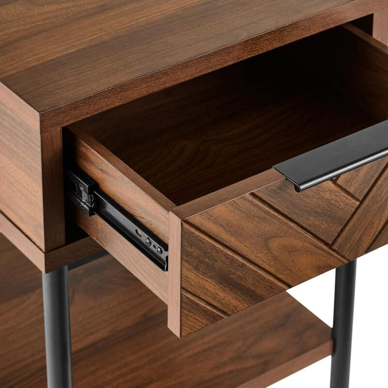 Better Homes and Gardens Wyatt Geo End Table, Walnut Finish - Image 5