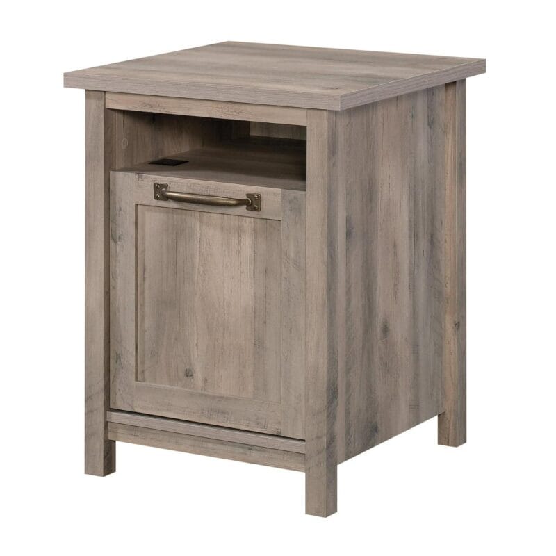 Better Homes and Gardens Modern Farmhouse Side Table with USB, Rustic Gray Finish - Image 4