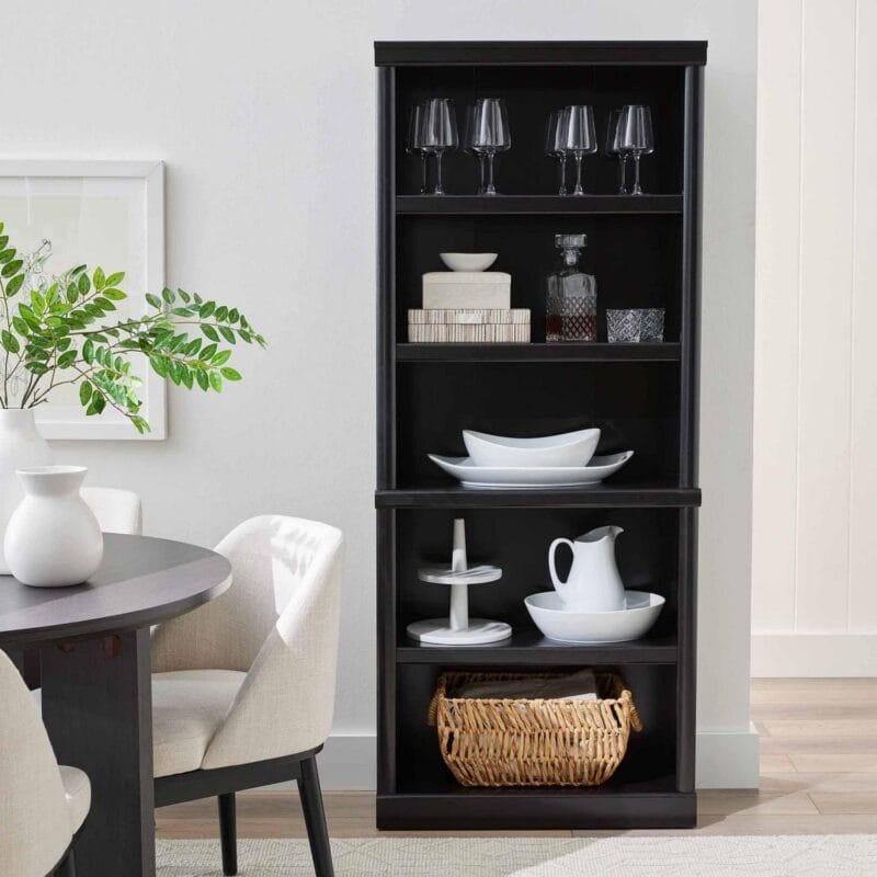 Better Homes and Gardens 71  Ashwood Road 5 Shelf Bookcase, Black Finish