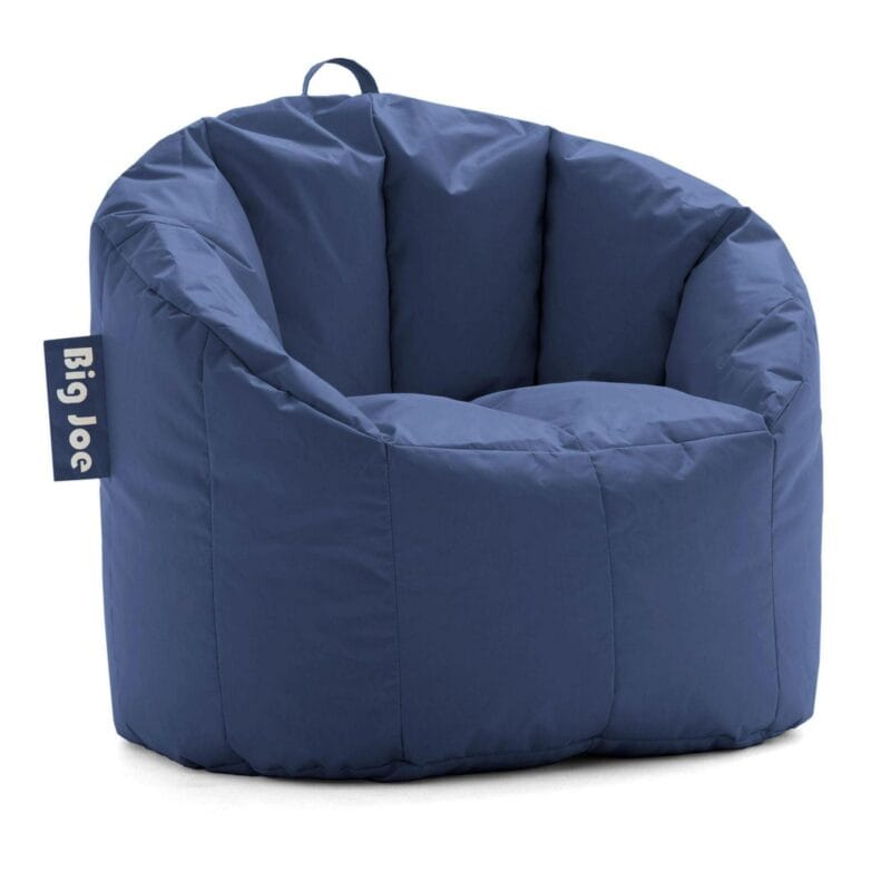 Big Joe Milano Bean Bag Chair, Navy Smartmax, Durable Polyester Nylon Blend, 2.5 feet - Image 5