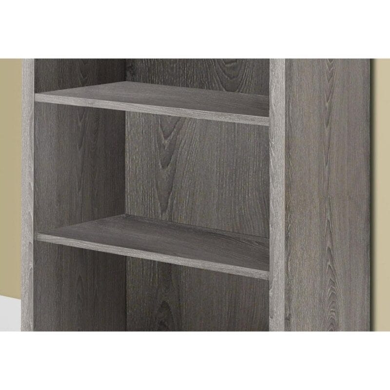 Bookshelf Bookcase Etagere 5 Tier 48 H Office Bedroom Laminate White - Image 3