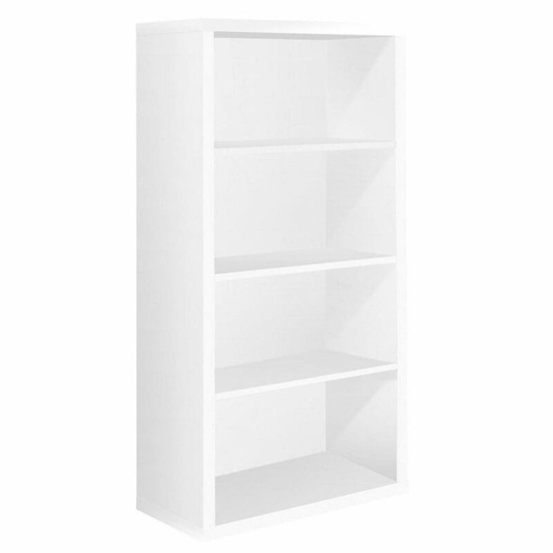 Bookshelf Bookcase Etagere 5 Tier 48 H Office Bedroom Laminate White