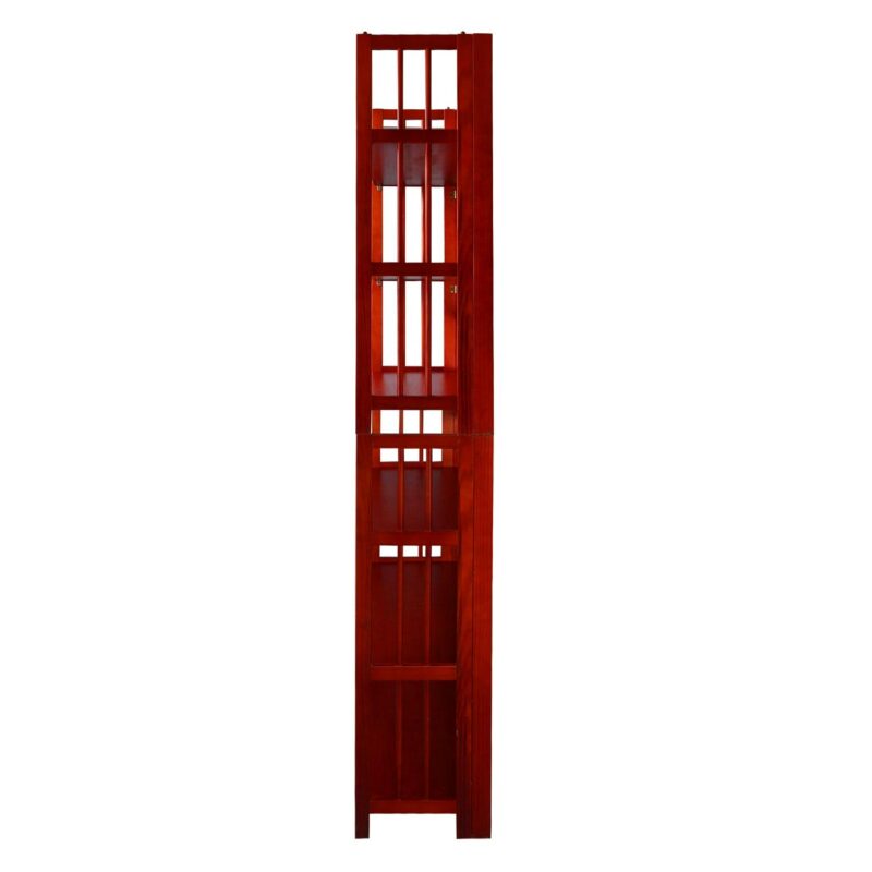 Casual Home 330-29 27.5 in. 3-Shelf Folding Stackable Bookcase, Mahogany - Image 9