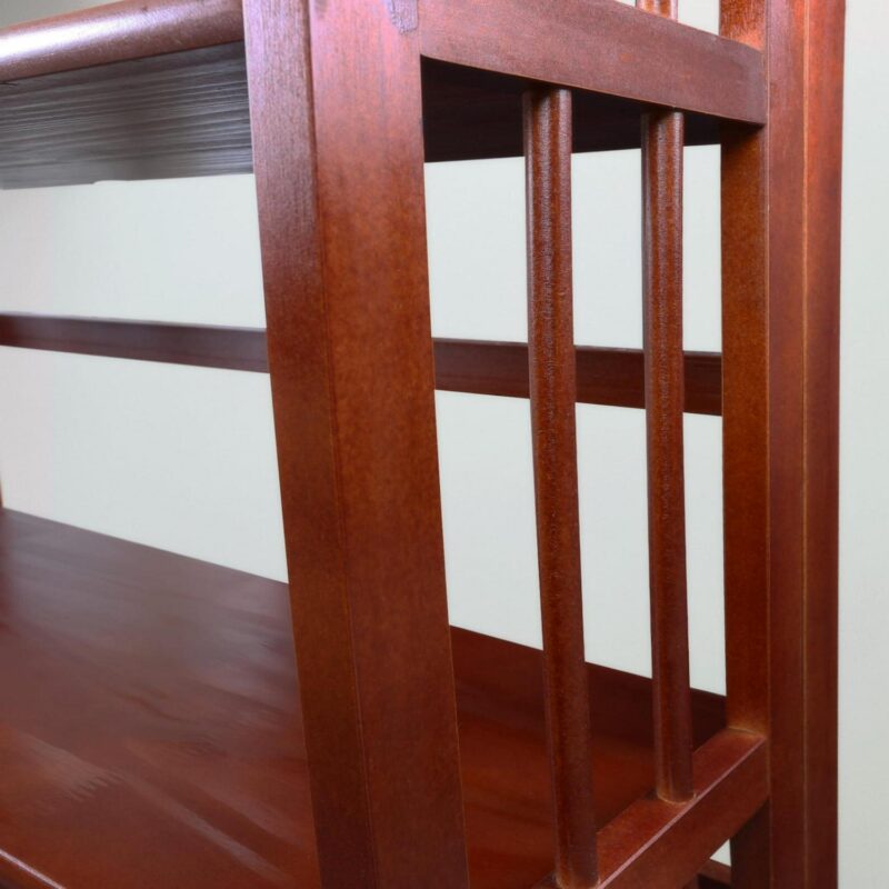 Casual Home 331-33 14 in. 3-Shelf Folding Bookcase, Walnut - Image 12