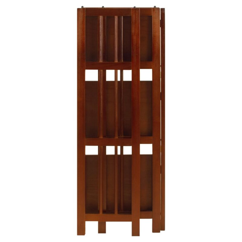 Casual Home 331-33 14 in. 3-Shelf Folding Bookcase, Walnut - Image 6