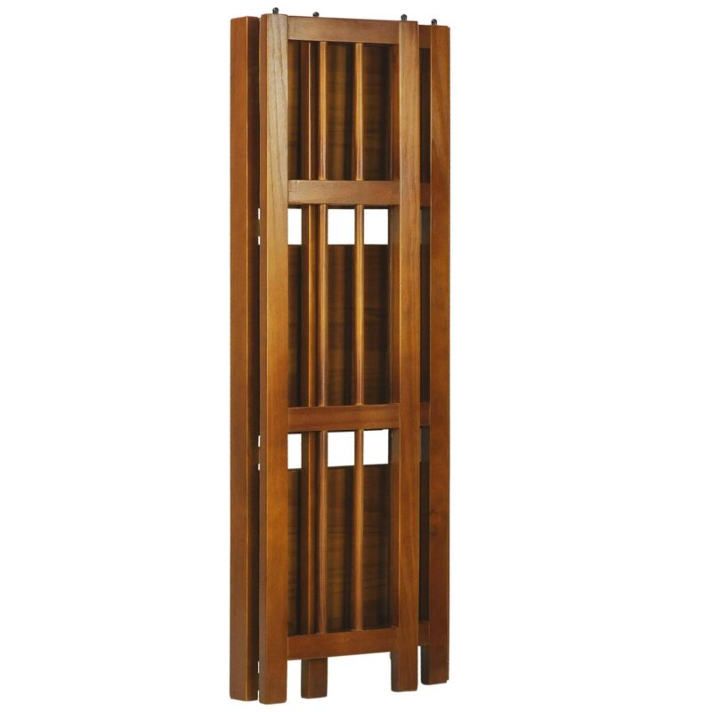 Casual Home 3 Shelf 14 Inch Folding Office Wood Furniture Bookcase, Honey Oak - Image 6