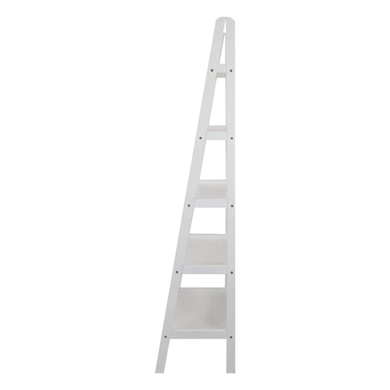 Casual Home 5 Shelf Wood Shelving Unit, White - Image 3
