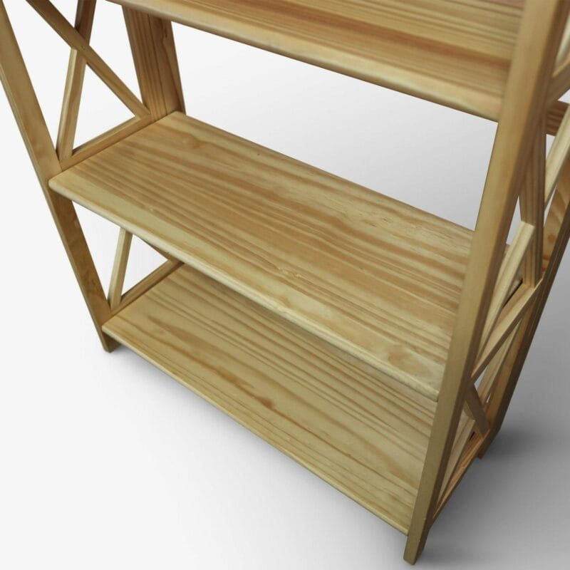 Casual Home Montego 3-Shelf Folding Bookcase -Natural - Image 17