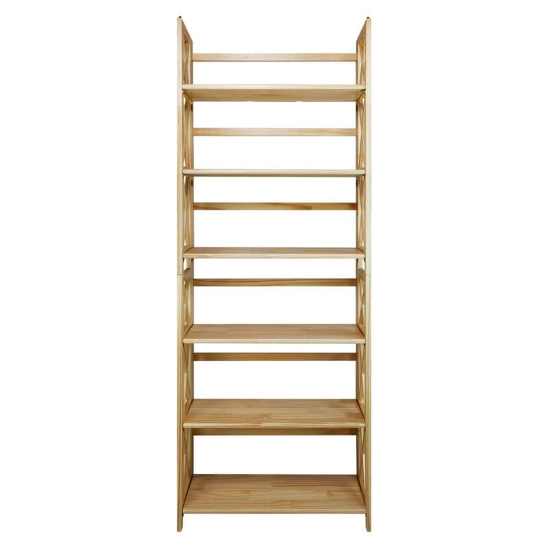 Casual Home Montego 3-Shelf Folding Bookcase -Natural - Image 6