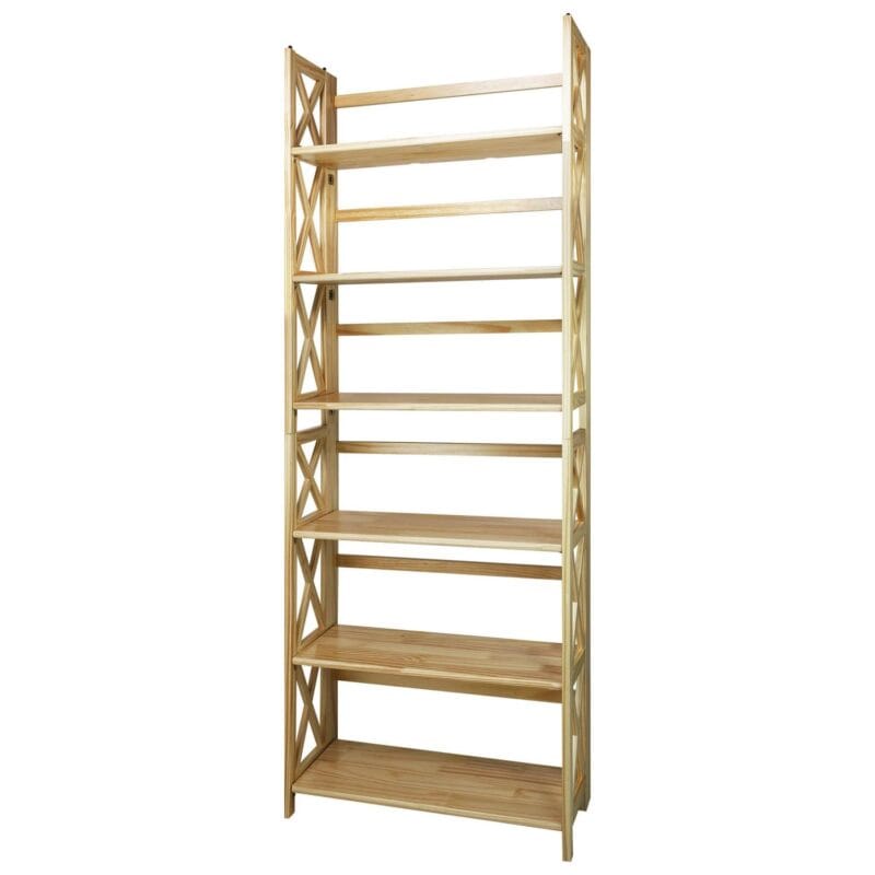 Casual Home Montego 3-Shelf Folding Bookcase -Natural - Image 7