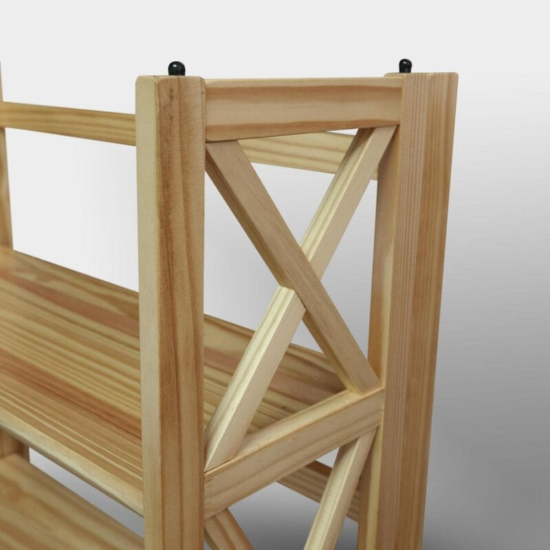 Casual Home Montego 3-Shelf Folding Bookcase -Natural - Image 18
