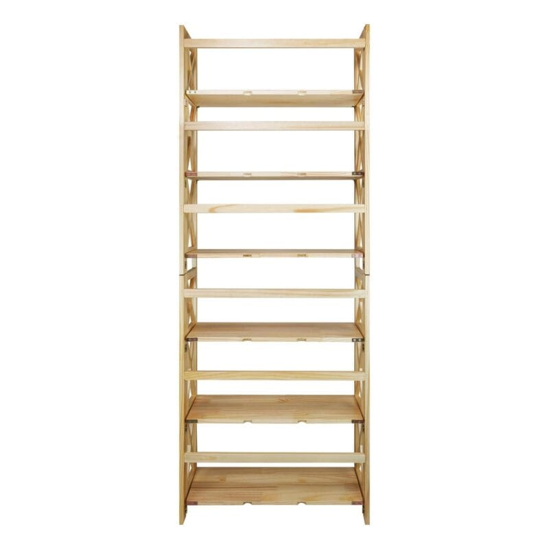 Casual Home Montego 3-Shelf Folding Bookcase -Natural - Image 9