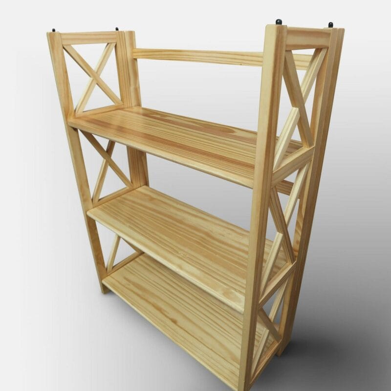 Casual Home Montego 3-Shelf Folding Bookcase -Natural - Image 16