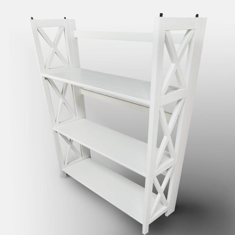 Casual Home Montego 3-Shelf Folding Bookcase - White - Image 14