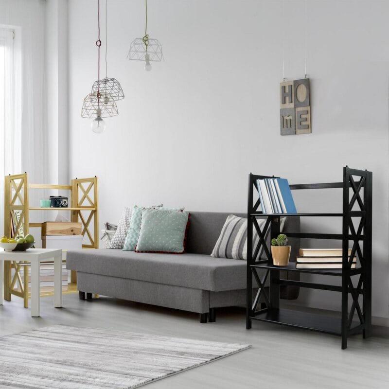 Casual Home Montego 3-Shelf Folding Bookcase -Natural - Image 26