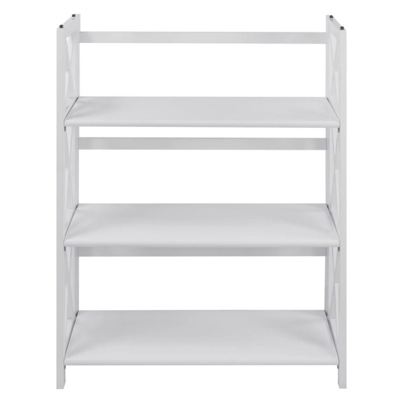 Casual Home Montego 3-Shelf Folding Bookcase - White - Image 2