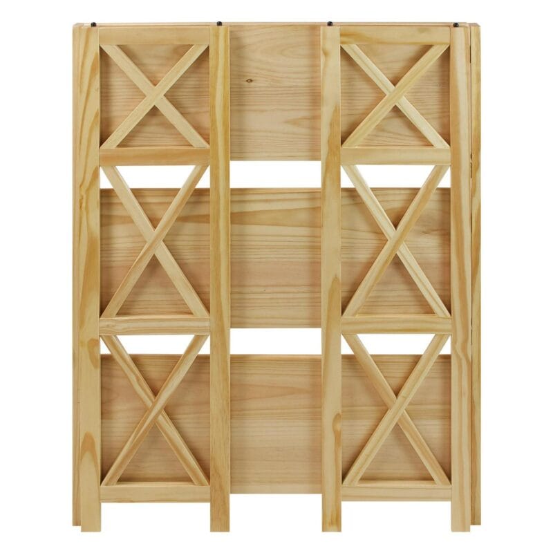 Casual Home Montego 3-Shelf Folding Bookcase -Natural - Image 5