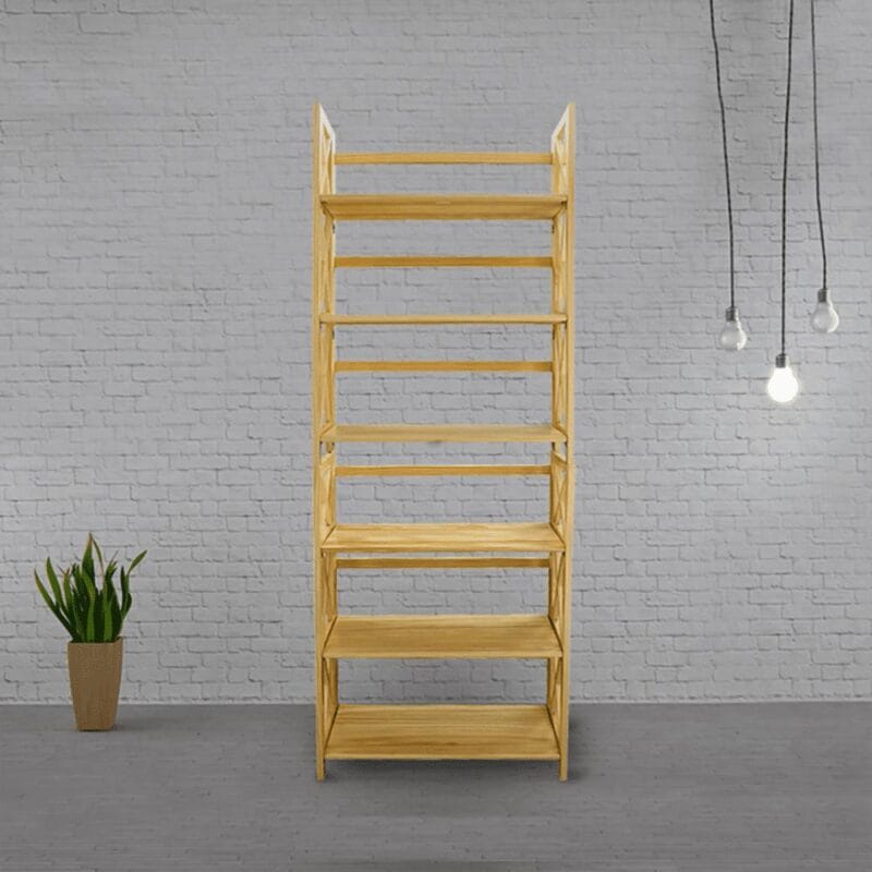Casual Home Montego 3-Shelf Folding Bookcase -Natural - Image 15