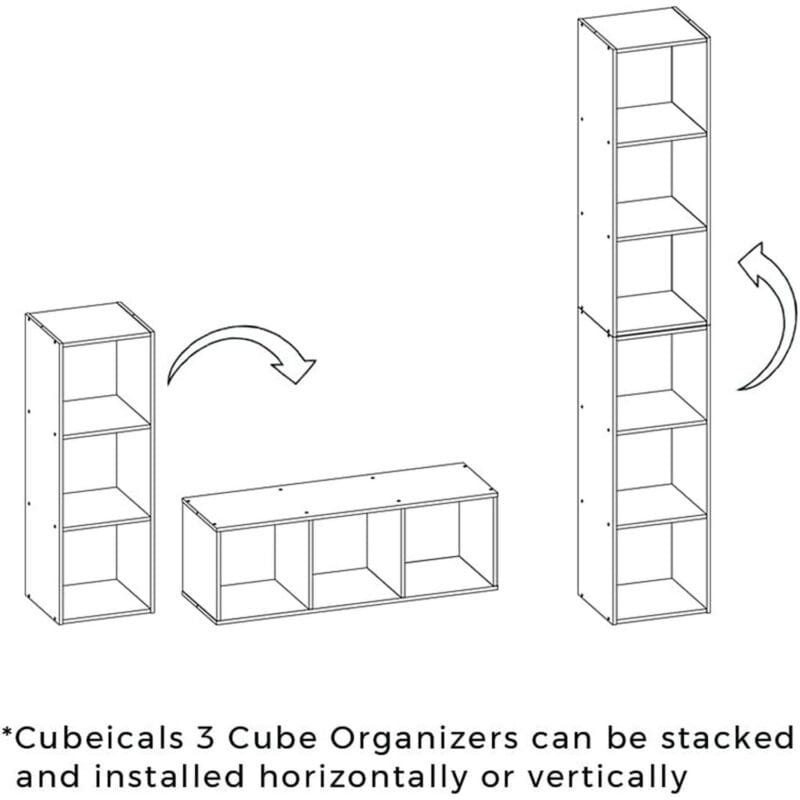 ClosetMaid 3-Cube Organizer, White - Image 6