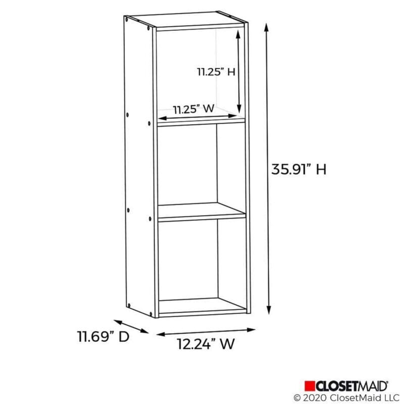 ClosetMaid 3-Cube Organizer, White - Image 5