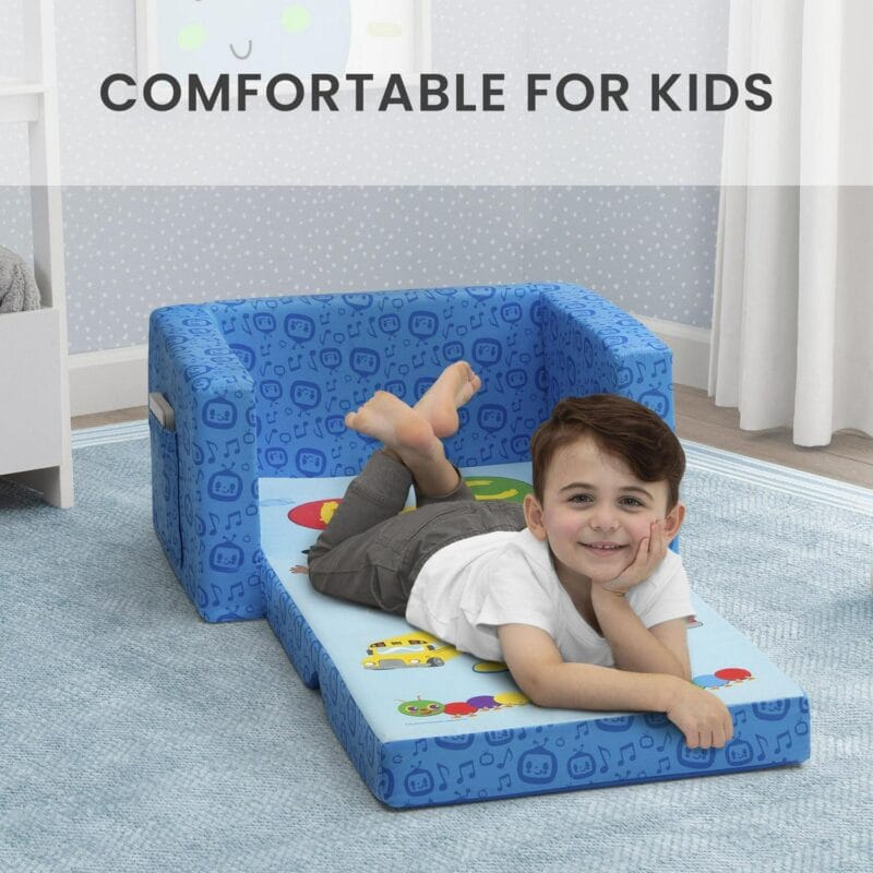CoComelon Cozee Flip-Out Chair - 2-in-1 Convertible Sofa to Lounger by Delta Children - Image 3