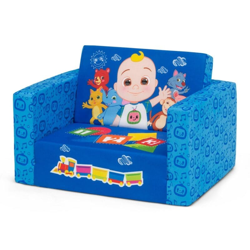 CoComelon Cozee Flip-Out Chair - 2-in-1 Convertible Sofa to Lounger by Delta Children - Image 11