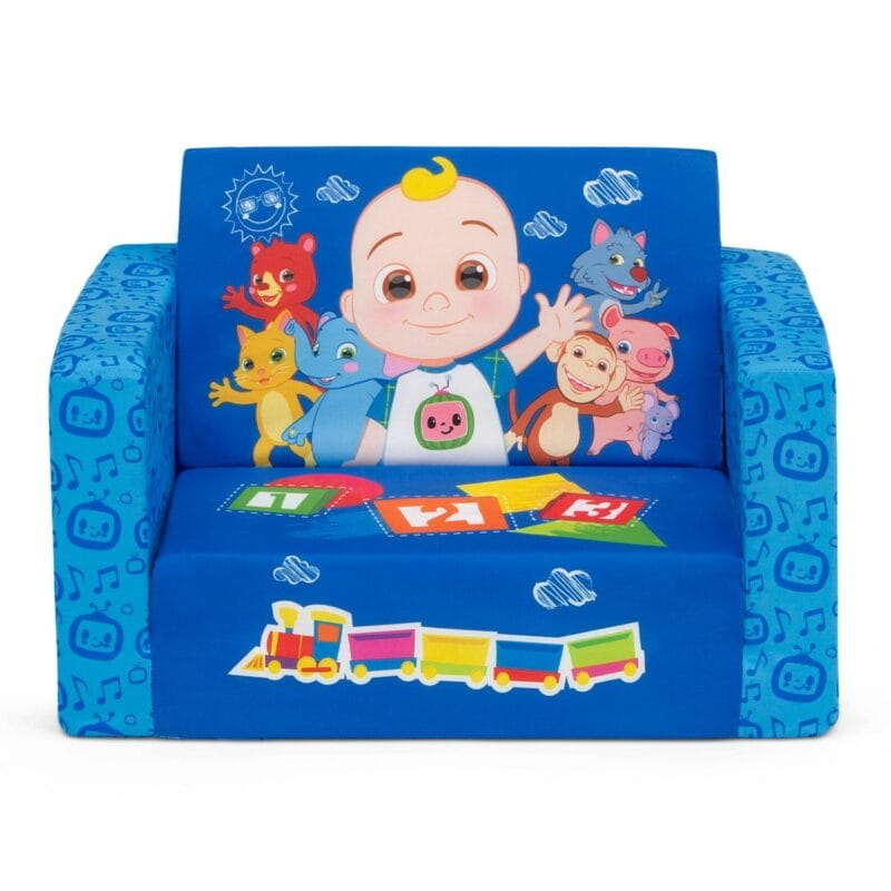 CoComelon Cozee Flip-Out Chair - 2-in-1 Convertible Sofa to Lounger by Delta Children - Image 7